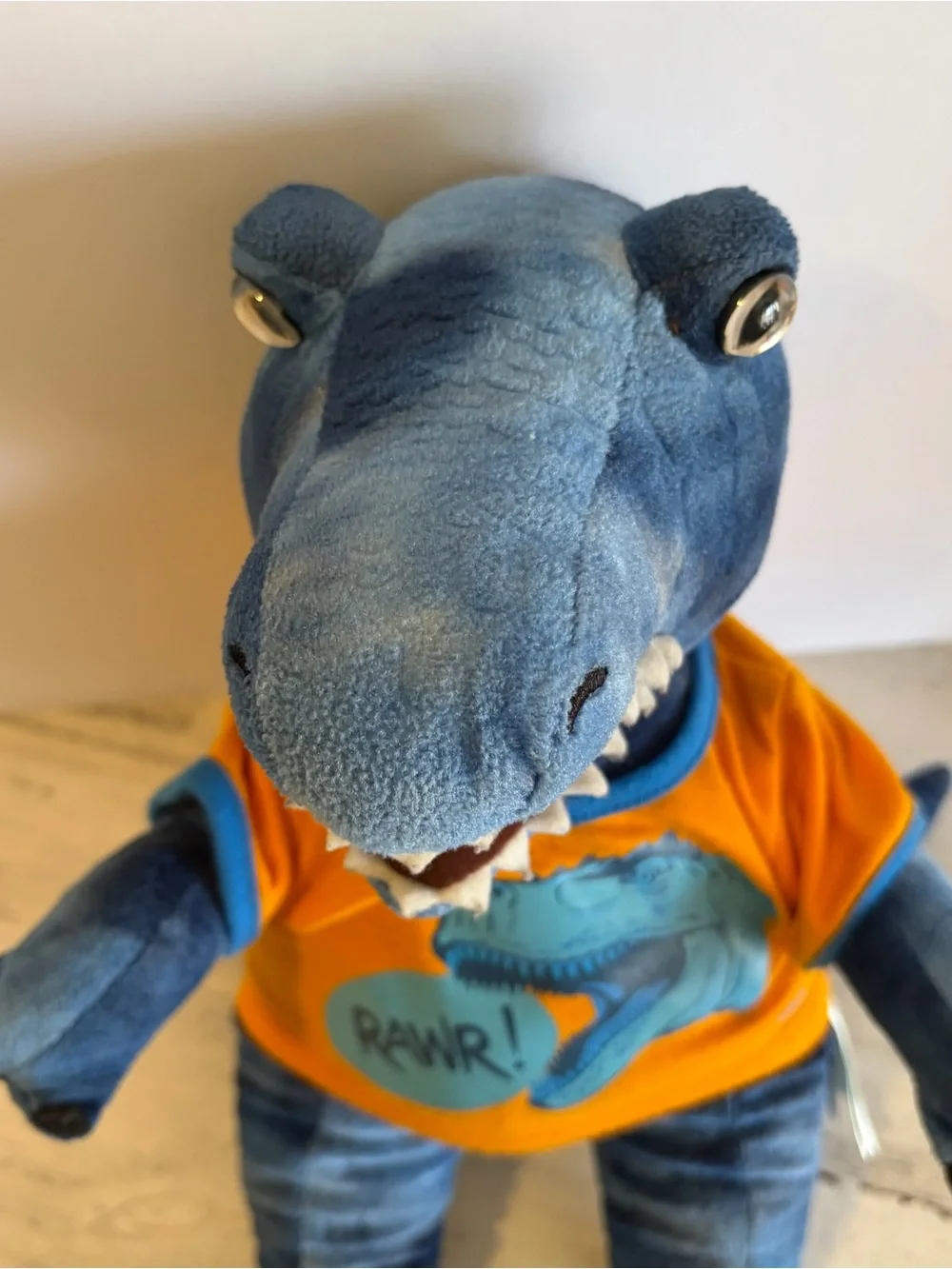 Build a Bear Blue Dinosaur with Shirt
